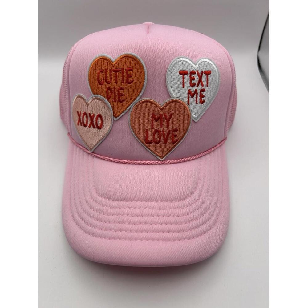 Cute Pink Xoxo Cap With Hearts Very Soft & Lightweight!!!!
